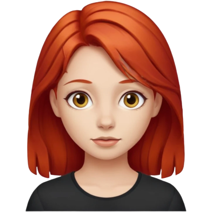 Niña con pelo rojo  emoji