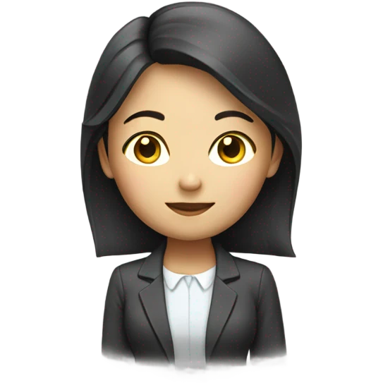 successful asian girl working in finance emoji