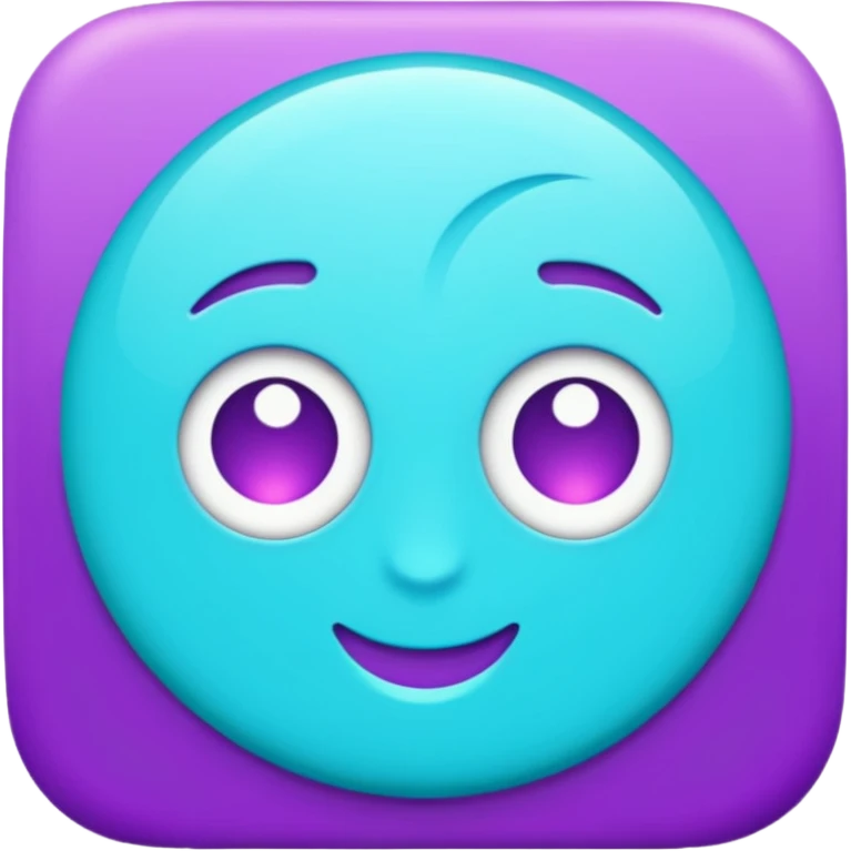 
purple and cian correct emoji