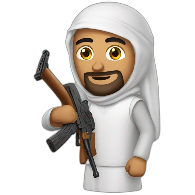 Arab guy with Ak47 emoji