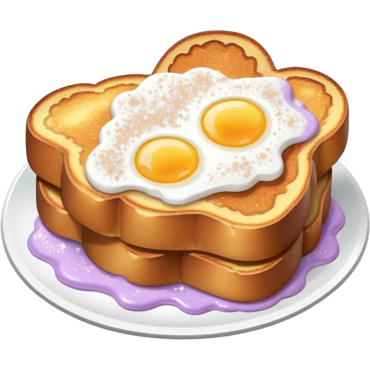 Pale purple french toast emoji