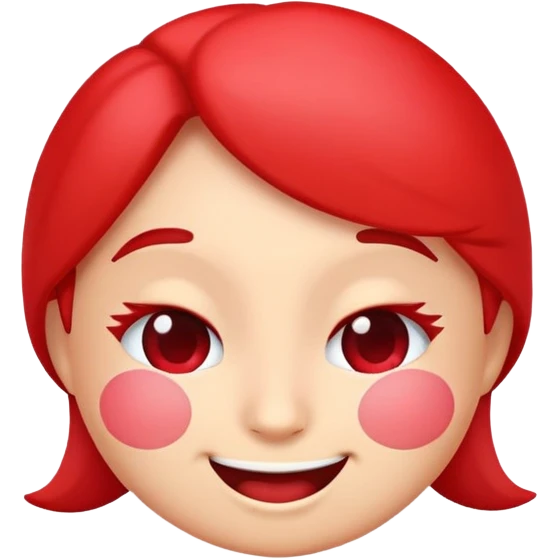 red-themed emoji character named DW, winking emoji