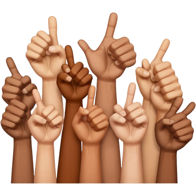 thumbs up but with 9 thumbs emoji