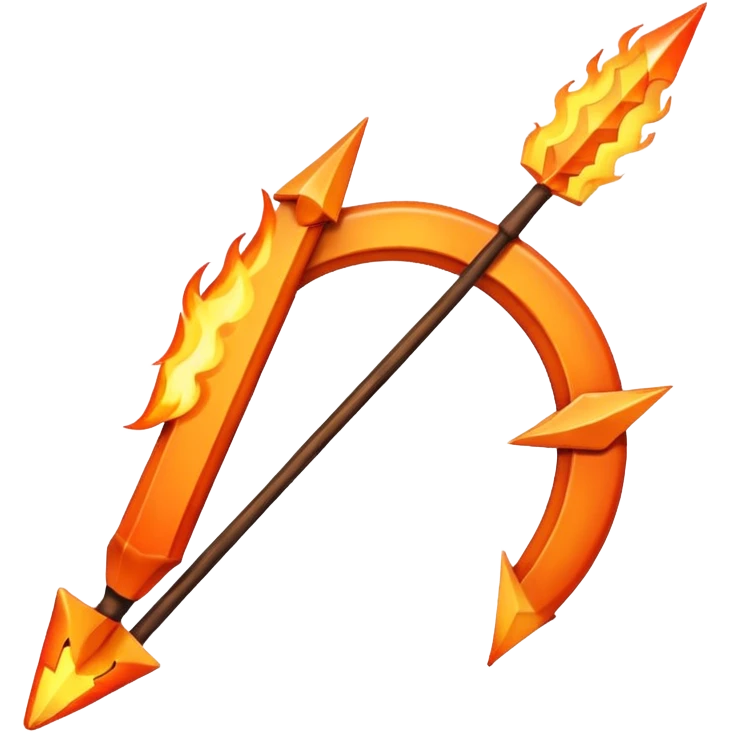 arco de flechas de fuego emoji