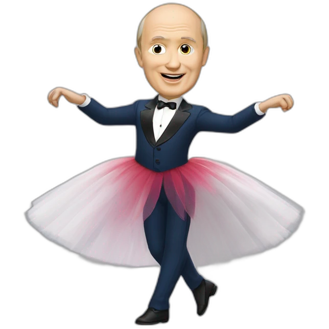 Vladimir poutine qui porte un tutu de danse emoji