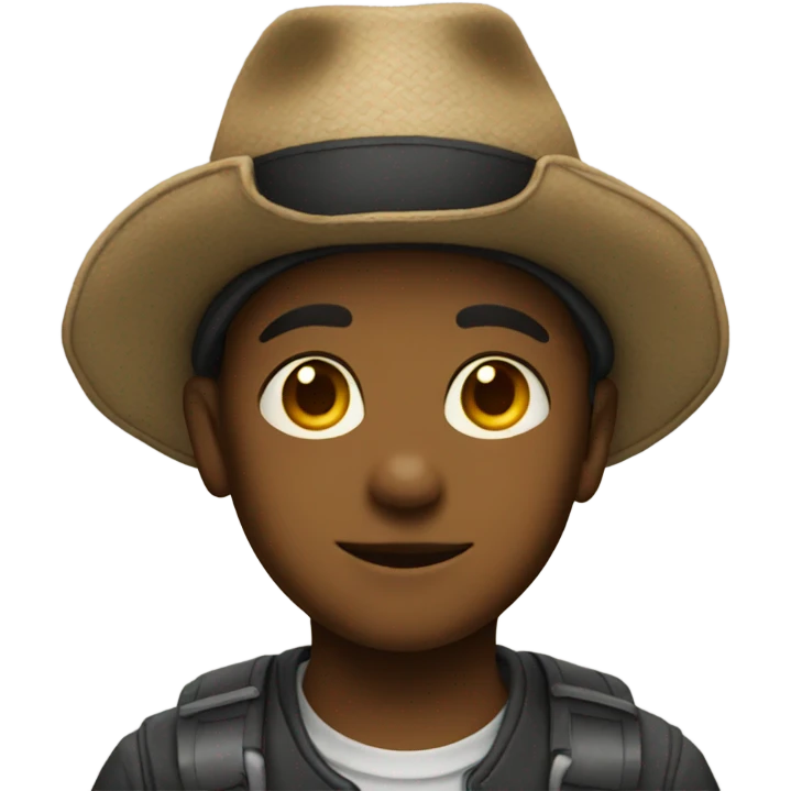 boy with hat portrait emoji