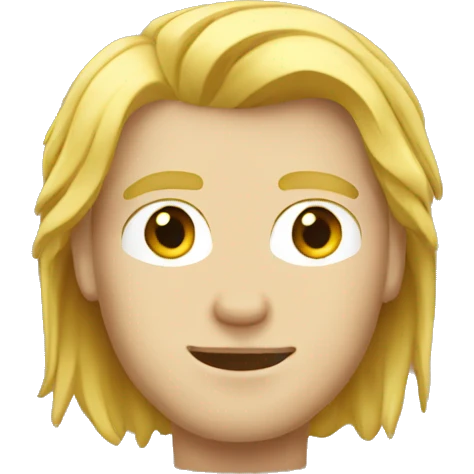 white guy with almost bold blonde hair emoji