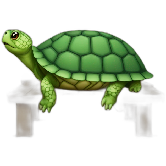 tortue sur table emoji