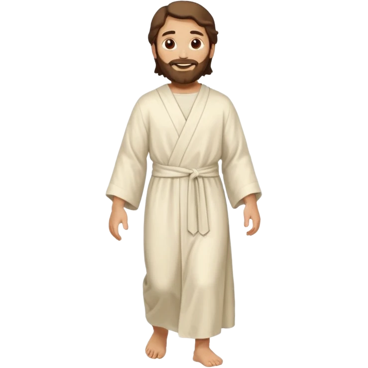 fullbody, head-to-toe, Jesus's apostle Thomas, normal emoji style, walking emoji
