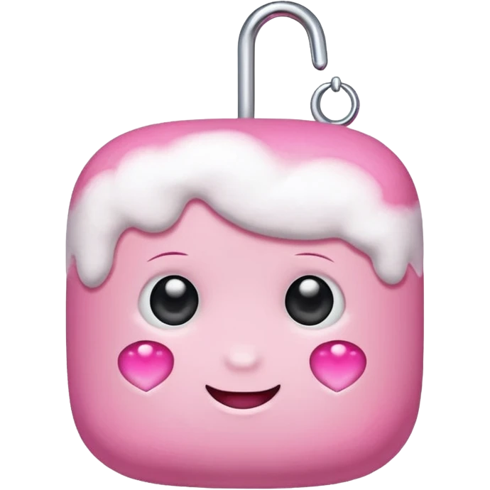 colored marshmallow with earrrings emoji