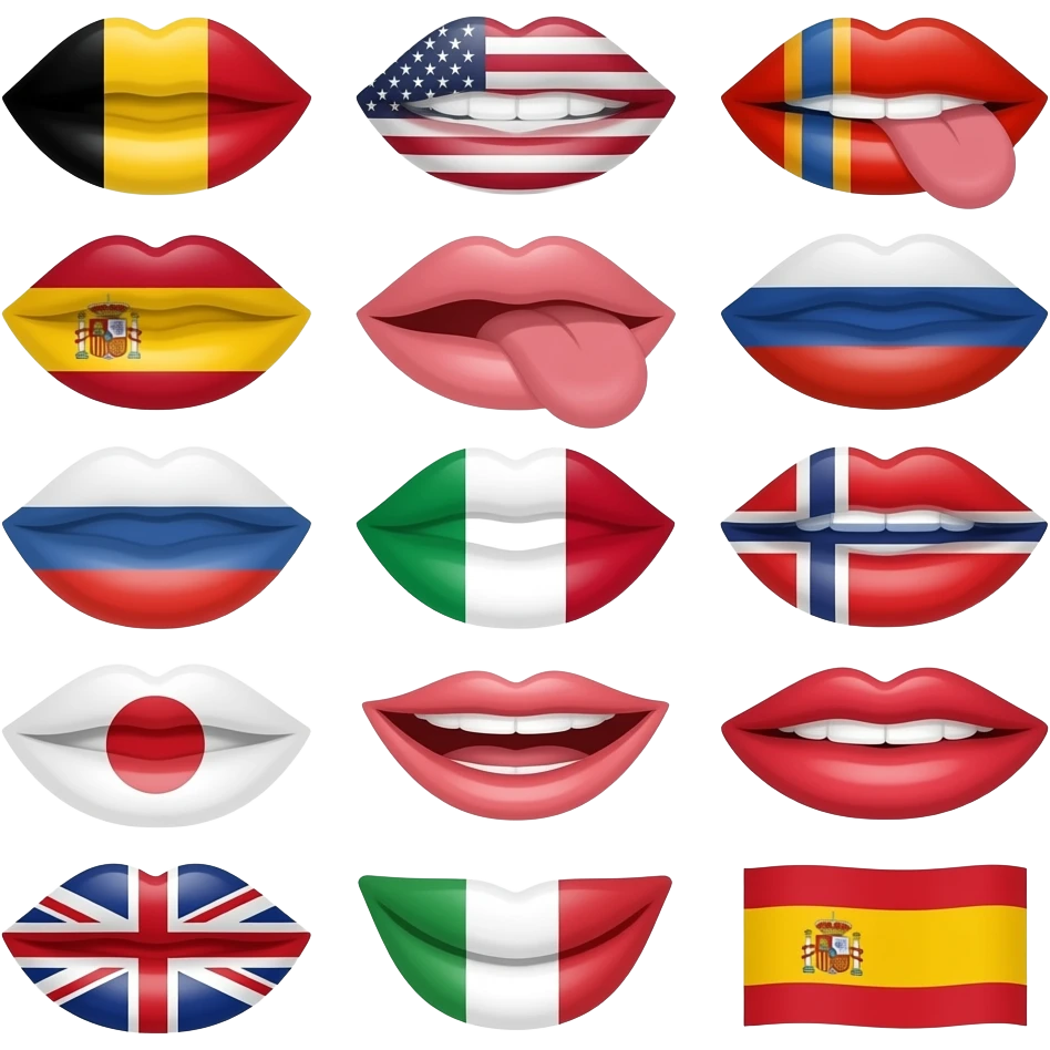 bouches pour langues en cv emoji