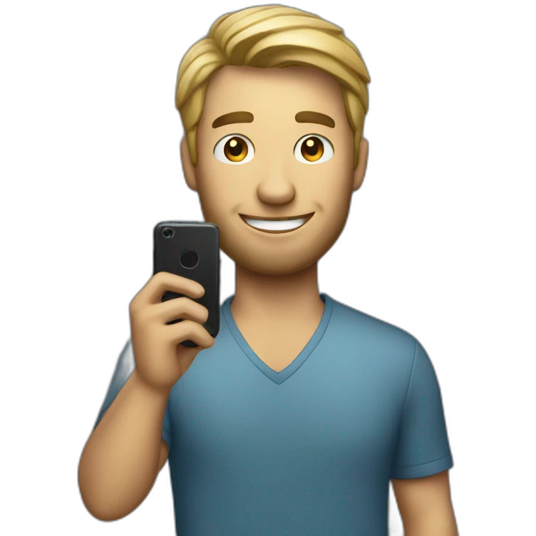 american guy holding a phone emoji