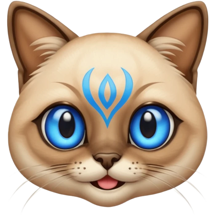 siamese cat smiling emoji