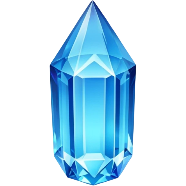 Long blue glowing crystal flat at the bottom emoji