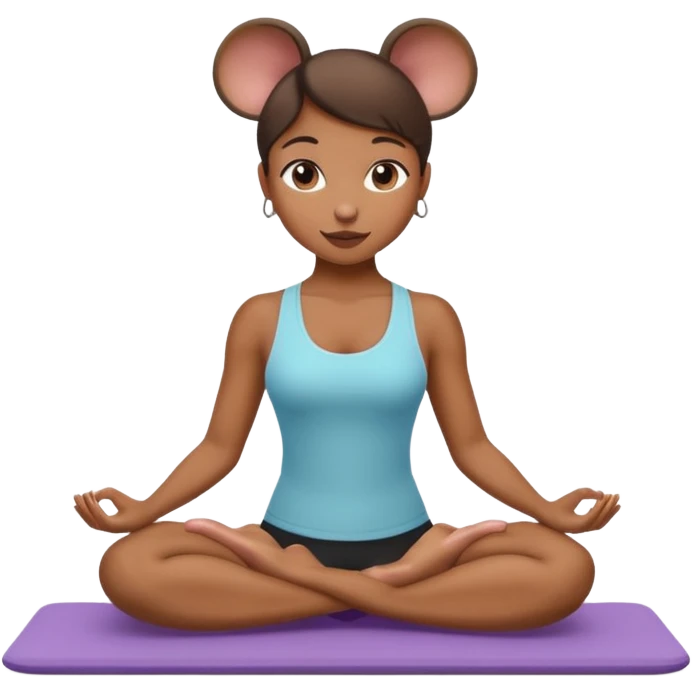 Pilates girl mocca mouse  emoji
