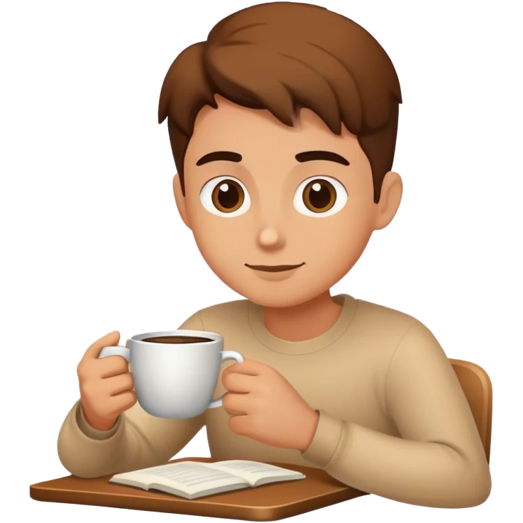 Exams and coffe emoji