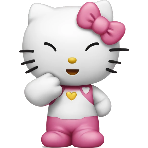 hello kitty sending a kiss emoji