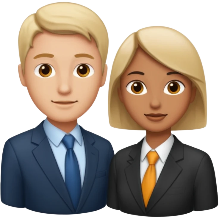 2 business people talking  emoji