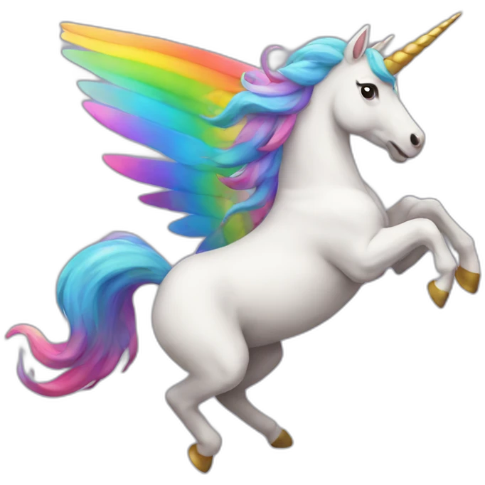 Flaying-rainbow-unicorn emoji