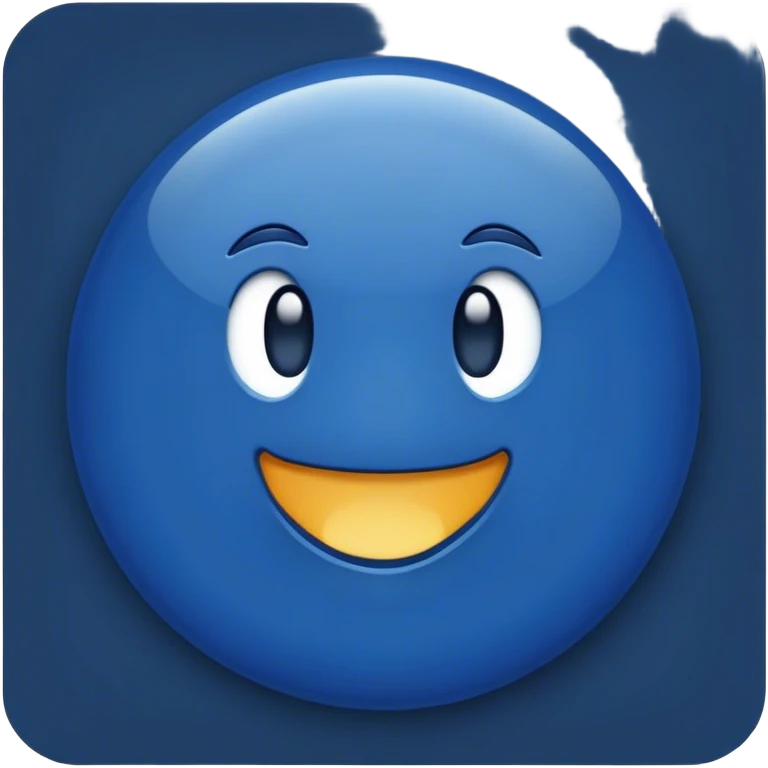 dark blue like button emoji