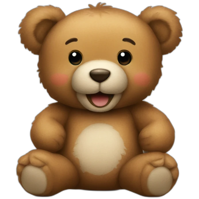 a photo of a happy teddy bear emoji