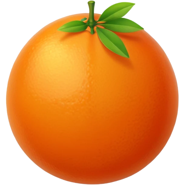 tangerine sphere emoji
