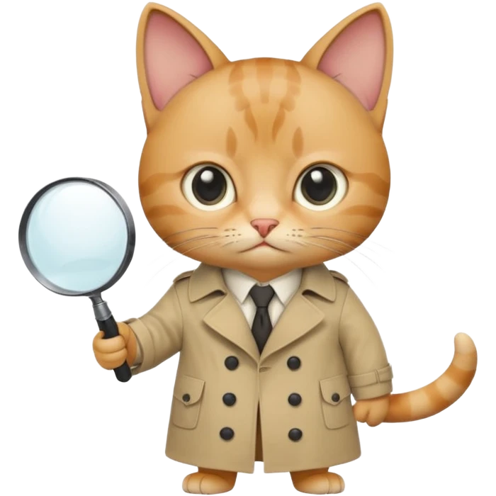 cat baby detective emoji