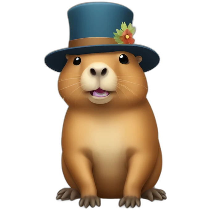 capybara with bavarian hat emoji