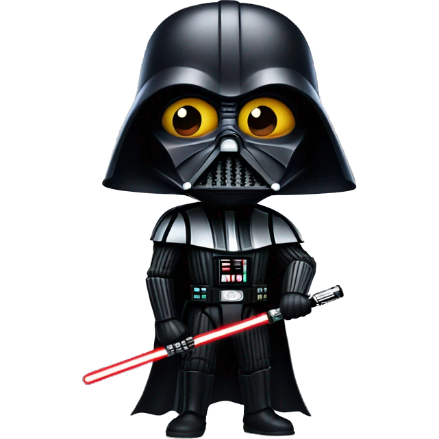 Darth vader with lightsaber happy emoji