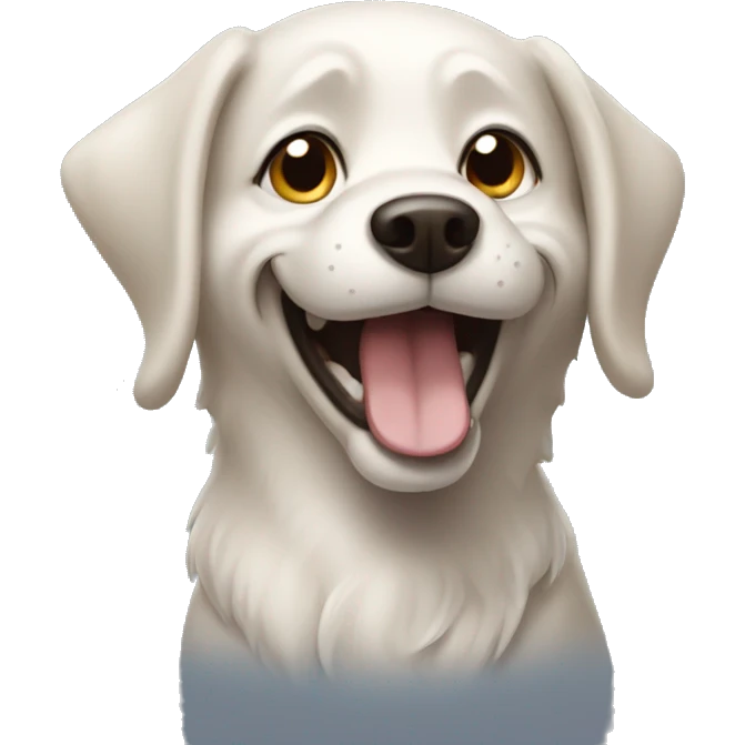 Cheerful dog emoji