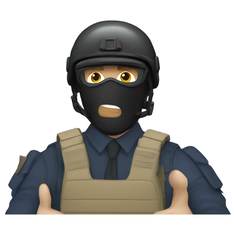 Swat agent throwing flashbang. emoji