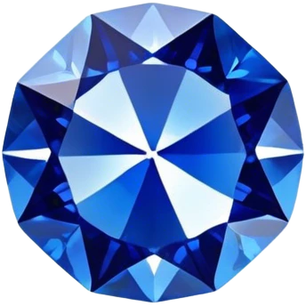 top view sapphire emoji