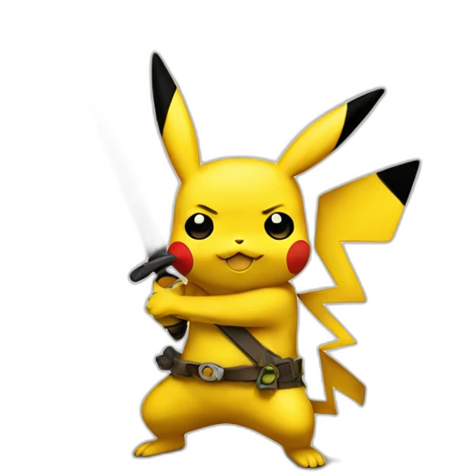 pikachu with katanas emoji