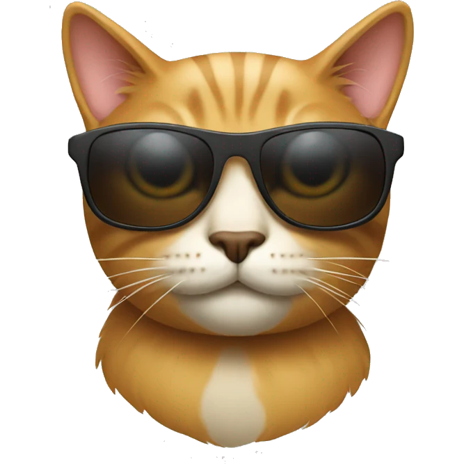 Cat with sunglasses emoji