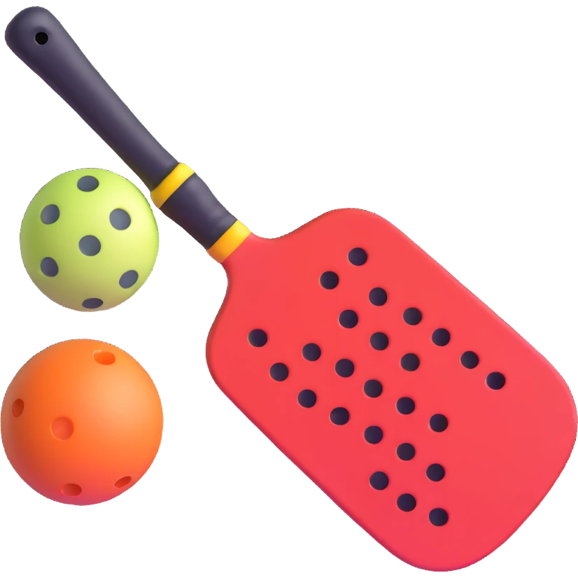 pickleball paddle and ball emoji