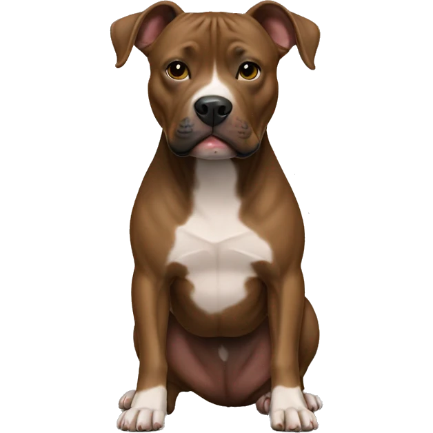 Tan and black pitbull emoji