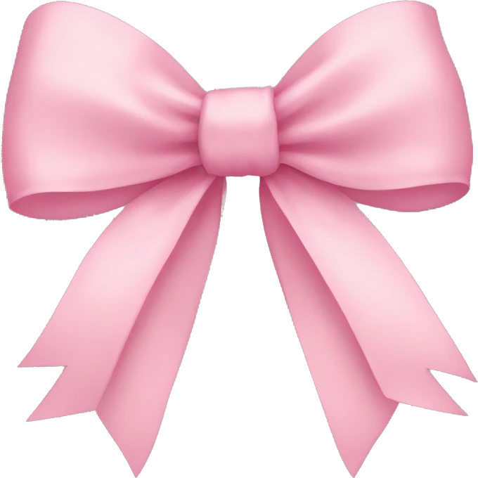 light pink ribbon bow emoji