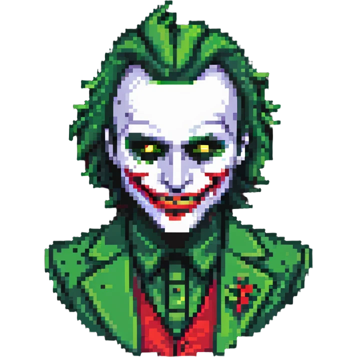hacker with half red half green joker mask emoji