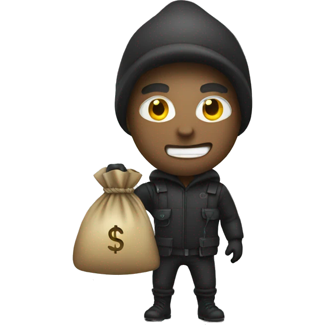 Thief with a bag of money  emoji