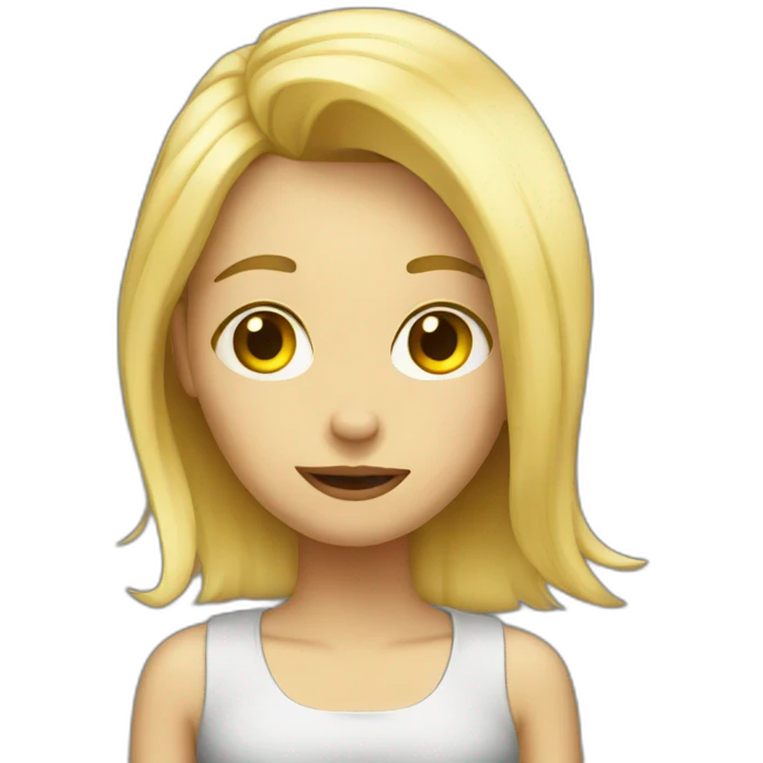 drunk blond girl emoji