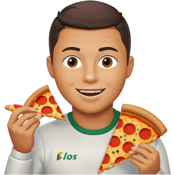 رونالدو در حال خوردن پیتزا  emoji