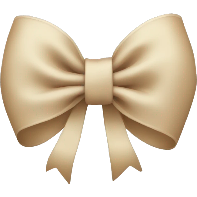 Beige bow emoji