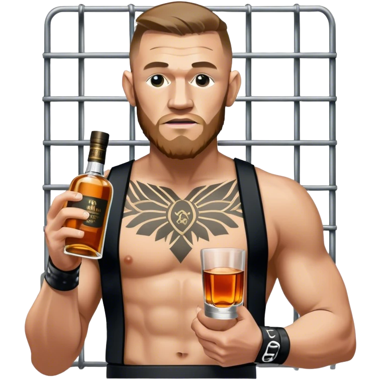 Conor mcreggor in the mama cage with whiskey emoji