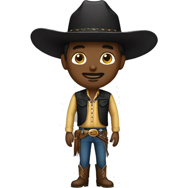 vaquero de negro emoji