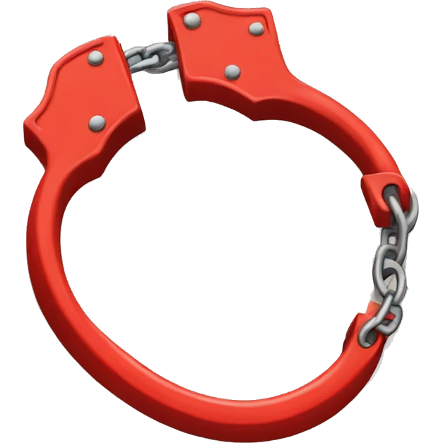Red handcuffs  emoji