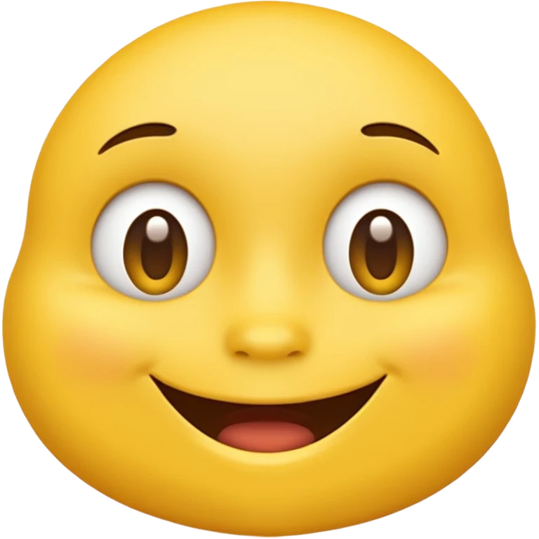 create an like yellow emoji that looks teally relaxed and smiles more on one site than another like one part of the mouth is wider up then the other emoji