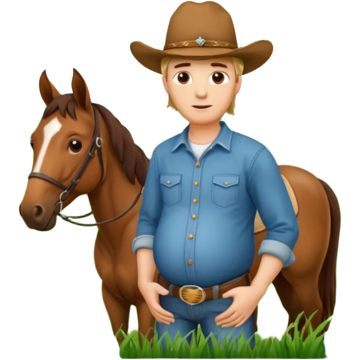 pregnant man with horse emoji