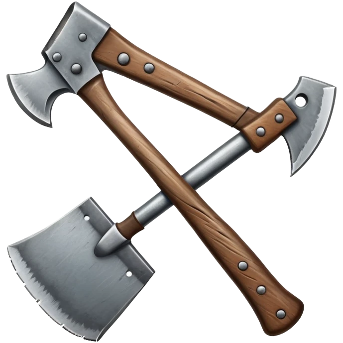 Rustic metal hatchet survival tool emoji