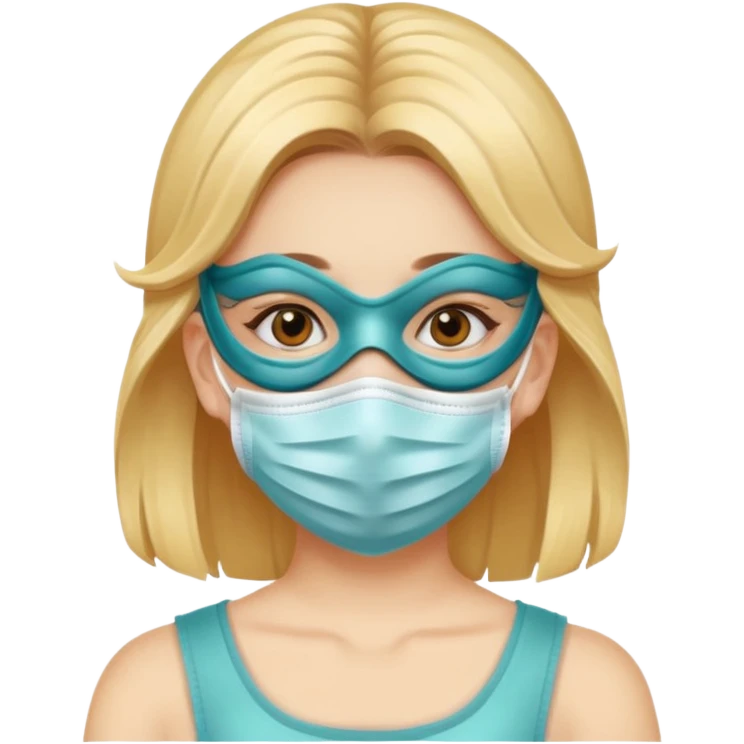 Clean girl with mask  emoji