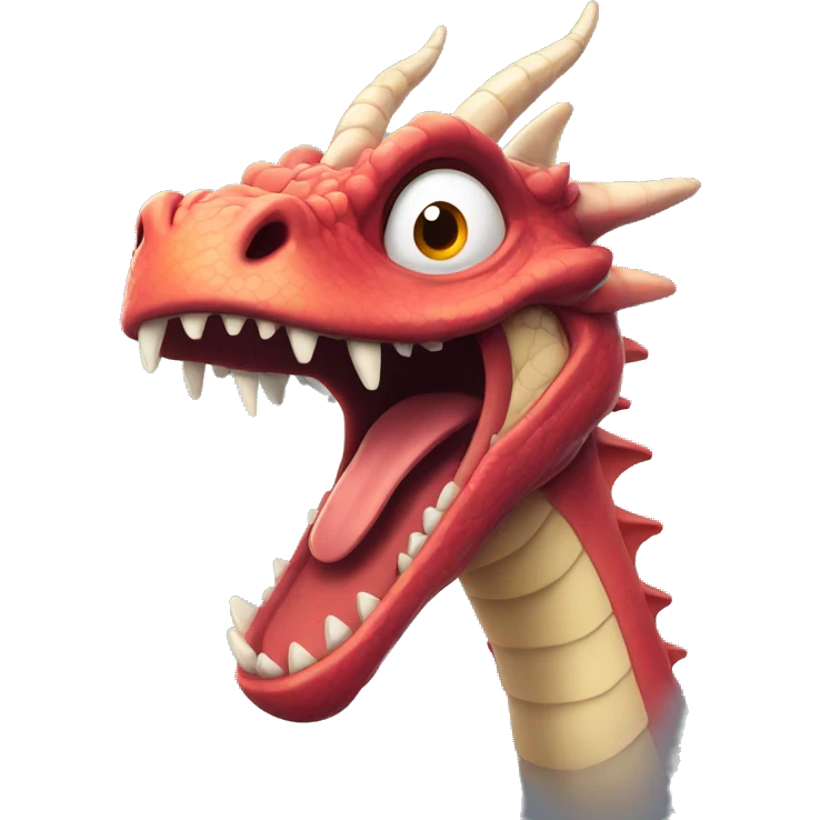 Shocked face dragon  emoji